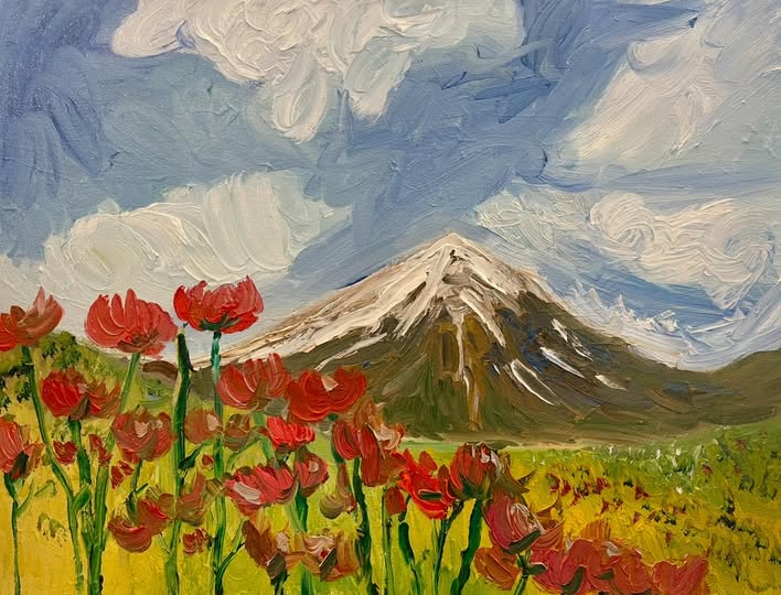 The Fields of Mazandaran (Oil on Canvas)