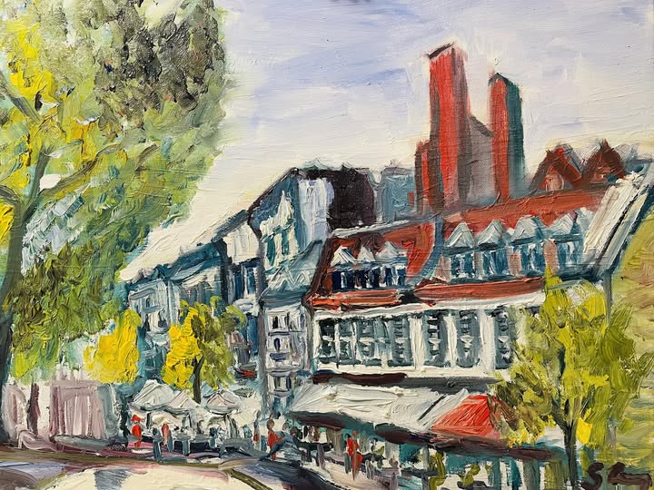 Rue Sainte-Anne, Quebec. Oil on Canvas.
